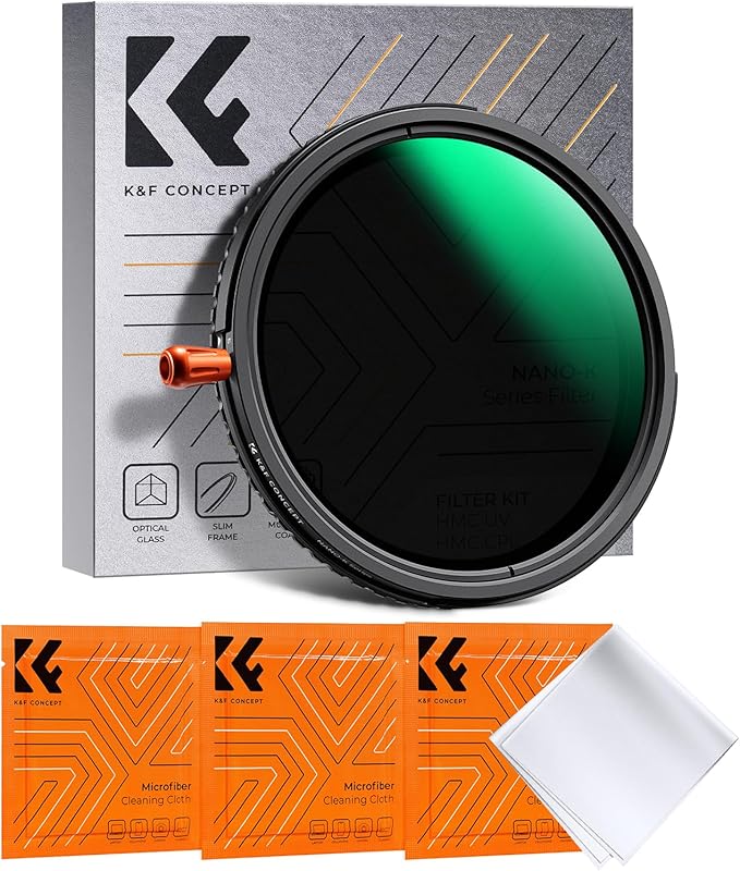 K&F CONCEPT 67mm Black Diffusion Mist Effect 1/4 & Variable ND2-32 & Circular by KFCONCEPT