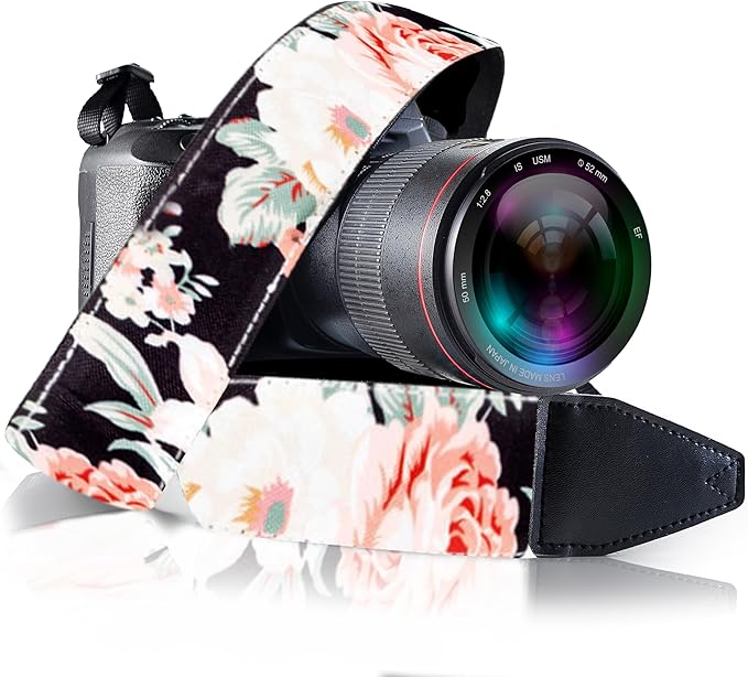 Art Tribute Camera Strap, Vintage Embroidered Neck Shoulder & Crossbody Camera by ArtTribute