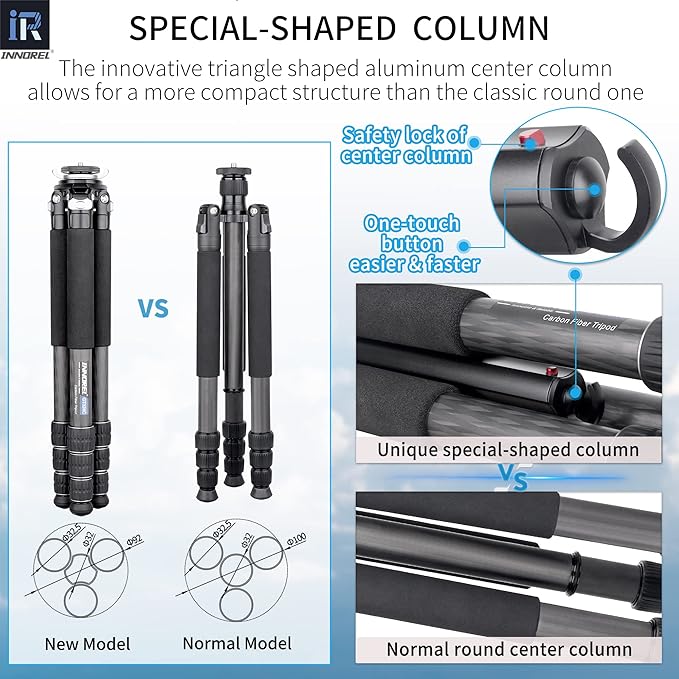 Carbon Fiber Tripod-INNOREL GT324C Professional Compact Portable Tripod - Image 2