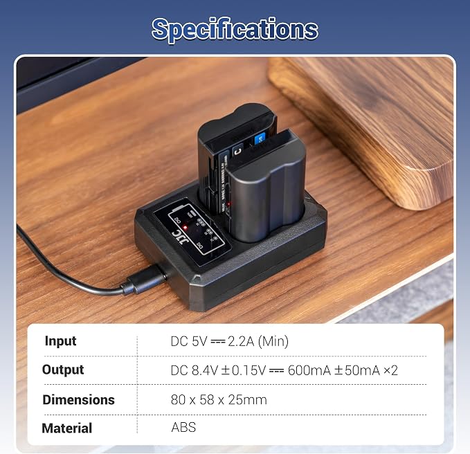 JJC NP-FW50 Battery Charger USB Dual Slot - Image 8