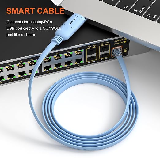 USB Cisco Console Cable, USB to RJ45 Console Cable Compatible - Image 7
