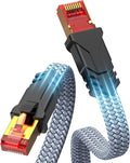 Snowkids Cat 8 Ethernet Cable 3.3 FT, Braided Heavy Duty High Speed by Snowkids