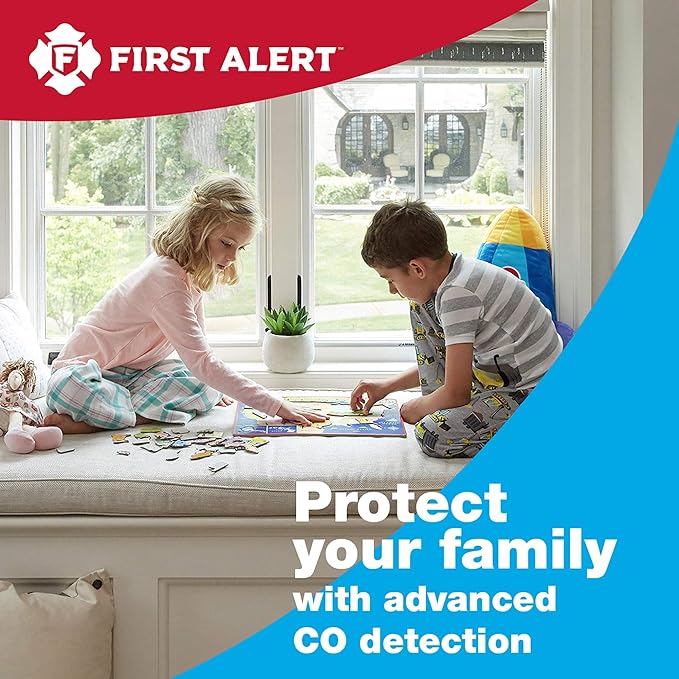 FIRST ALERT Plug-In Carbon Monoxide Detector, 6.75 x 6.9 x 9 inches - Image 2