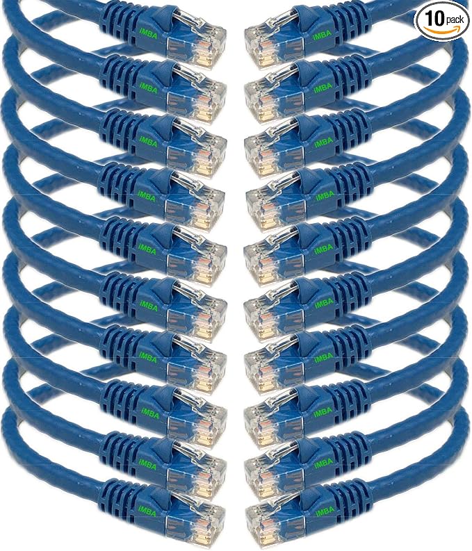 iMBAPrice 25'Cat5e Network Ethernet Patch Cable, 10 Pack by iMBAPrice