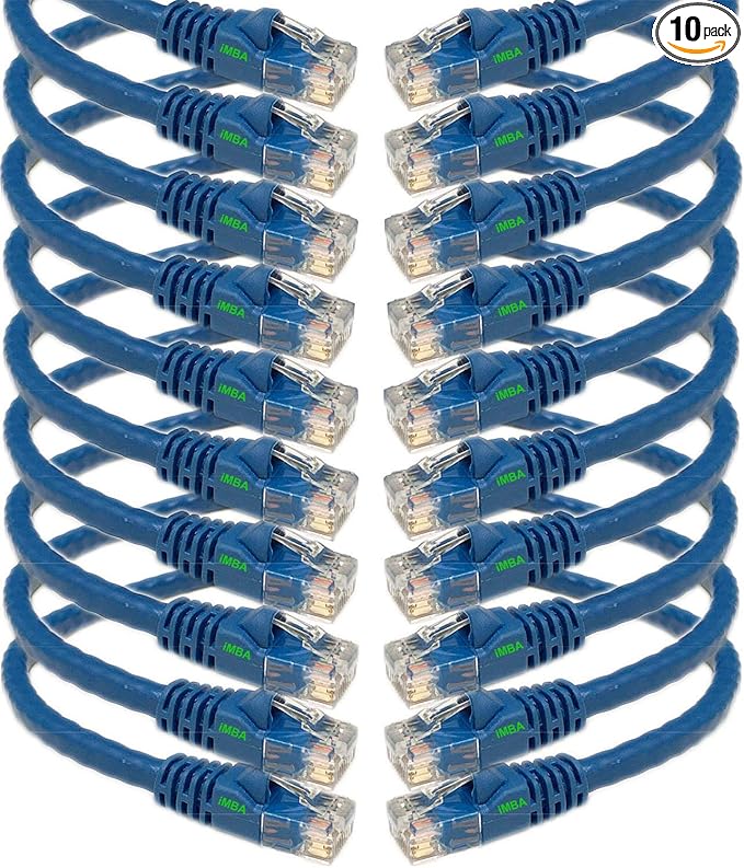iMBAPrice 15' Cat5e Network Ethernet Patch Cable, 10 Pack by iMBAPrice