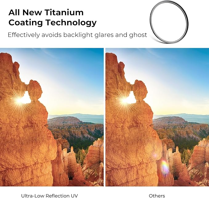 K&F CONCEPT 40.5mm Ultra-Low Reflectivity MCUV Lens Protection Filter 28 - Image 3