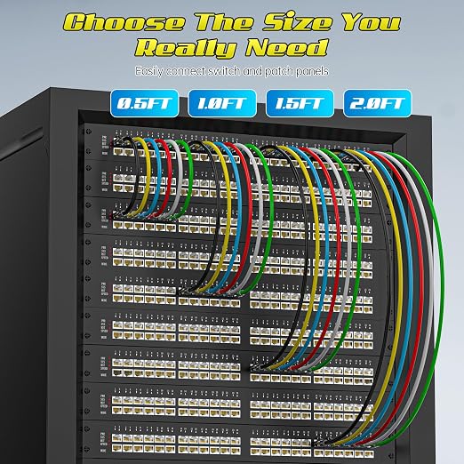 1 Foot Cat6 Patch Cables, Solid Pure Copper Patch Cord, Cat 6 Ethernet Cable - Image 6