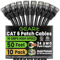 GEARit Cat 6 Ethernet Patch Cable 50 ft Black Cat6 Patch Cables 50ft by GEARit
