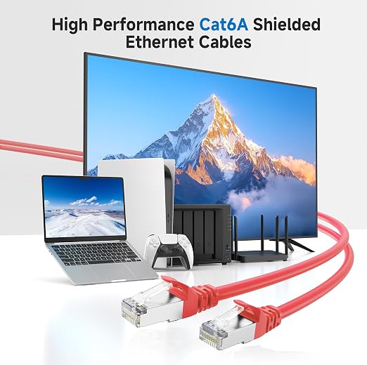 Cable Matters 10Gbps Snagless Shielded Cat 6A Ethernet Cable - 7ft - Image 2