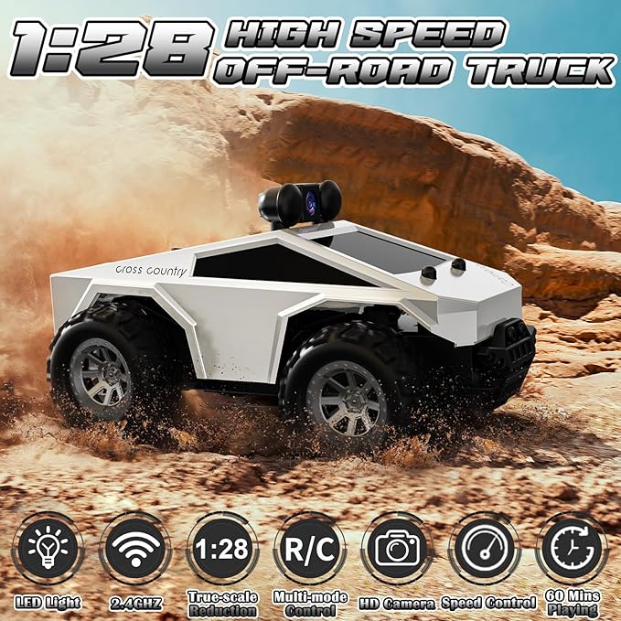 RC Cars with Camera Remote Control Truck with 720P HD FPV Camera, All-Terrain - Image 3