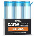 Everest Ultra Slim Cat6a Ethernet Patch Cables 10ft Blue by EverestMediaSolutions