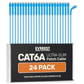 Everest Ultra Slim Cat6a Ethernet Patch Cables 7ft Blue by EverestMediaSolutions