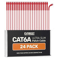 Everest Ultra Slim Cat6a Ethernet Patch Cables 5ft Red by EverestMediaSolutions