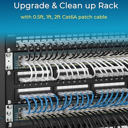 Rapink Patch Cables Cat6/ Cat6a 3ft Slim, Cat6a Ethernet Patch Cable 10G Support - Image 6