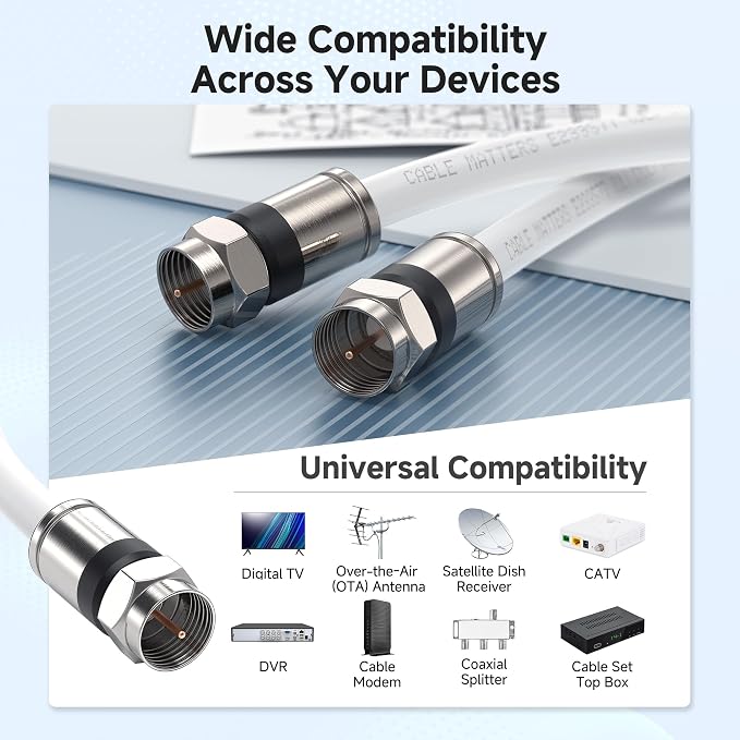 Cable Matters RG6 Coaxial Cable - 15ft - Image 3