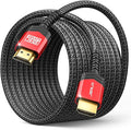 JSAUX 10K HDMI Cable 2.1 15FT 2-Pack 48Gbps 4K Ultra High Speed Cord eARC HDR10 by JSAUX