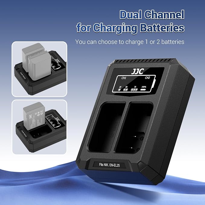 JJC DMW-BLG10 DMW-BLE9 Battery Charger USB Dual Slot - Image 3