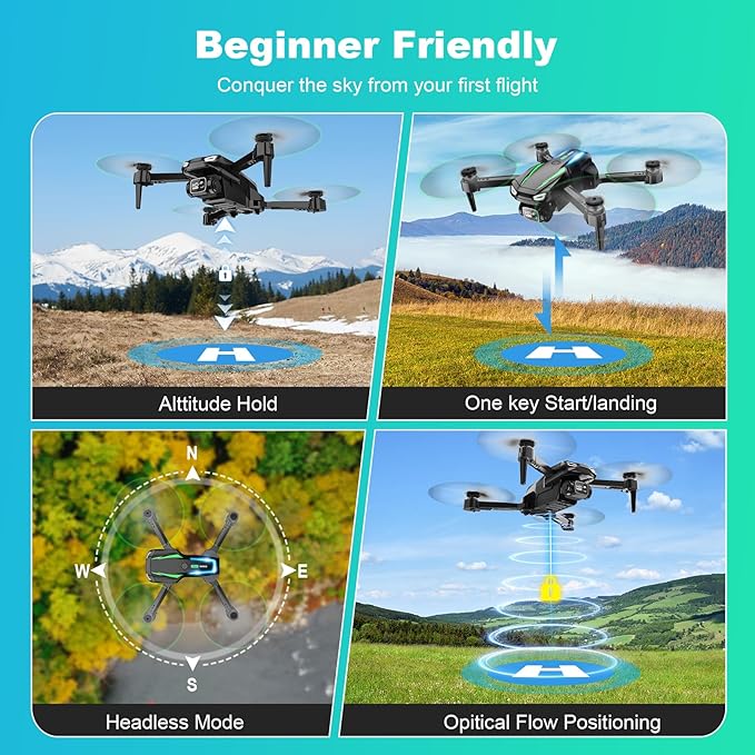 Drone with 1080P Camera, Foldable Remote Control Quadcopter - Image 3