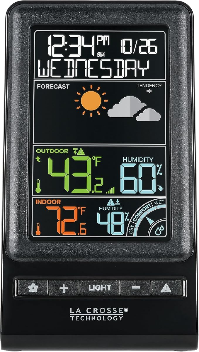 La Crosse Technology 308-1415C Digital Multi-Color Wireless Forecast Station - Image 2