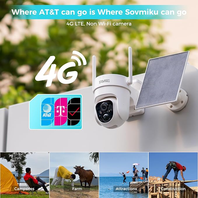 Sovmiku CQ3 4G LTE Cellular Security Camera Wireless Outdoor, $14.9/Month - Image 2