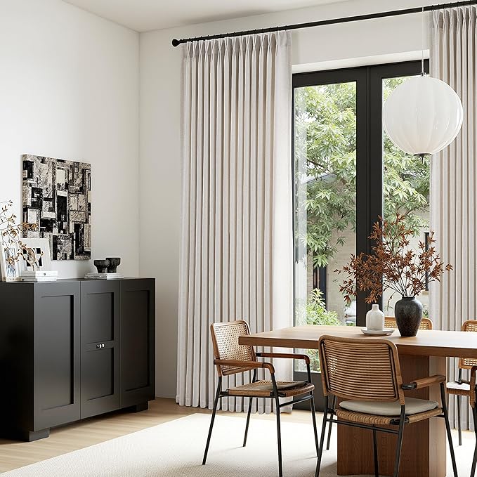 Memory Trained Pinch Pleated Curtains 120 Inches Long, Viral Linen Pinch Pleat - Image 3