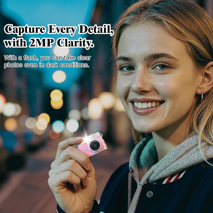 Mini Keychain Digital Camera 1080P, Ultra-Portable Small Retro Camera 32GB Card - Image 5