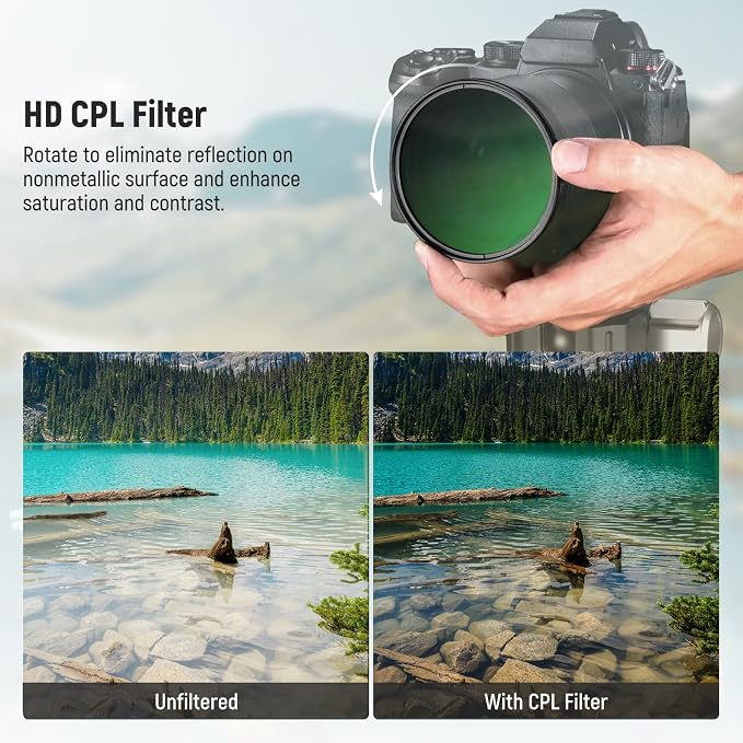 NEEWER 49mm CPL Filter with Lens Cap, Ultra Thin Circular Polarizing Filter - Image 3