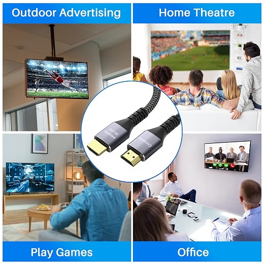 8K HDMI 2.1 Cable 6.5FT/2M, Real Certified 48Gbps Ultra High Speed HDMI® Cable - Image 4