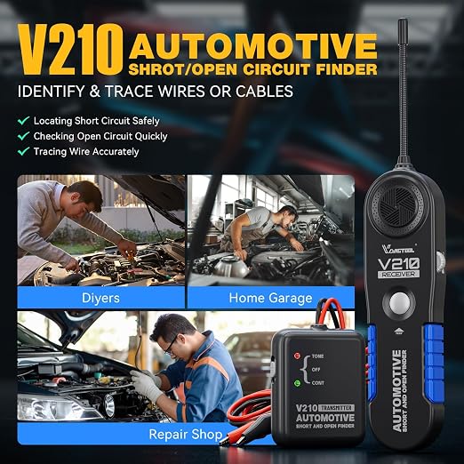VDIAGTOOL V210 Wire Tracer Electrical Tester, Automotive Circuit Breaker Finder - Image 2