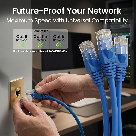 GEARit Cat 6 Ethernet Patch Cable 3 ft Blue - Image 9