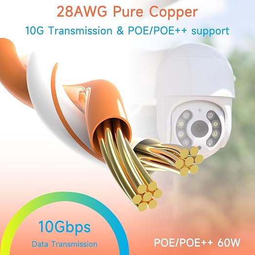 Cat6a Slim Ethernet Patch Cable 100ft Indoor & Outdoor, Flexible 10G Cat6 - Image 4