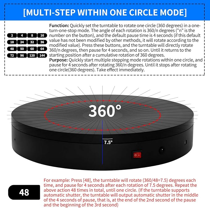 Programmable Motorized Electric Turntable Command-Controlled Rotating Platform - Image 4