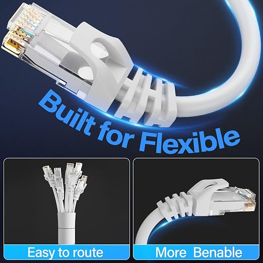 Cat6 Ethernet Cable 10Gbps 10 ft, UTP Ethernet Cable Cat 6, Flexible Bare - Image 4