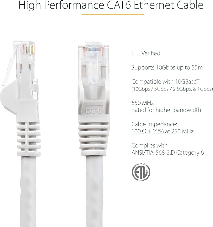 StarTech 10ft CAT6 Ethernet Cable - Image 2