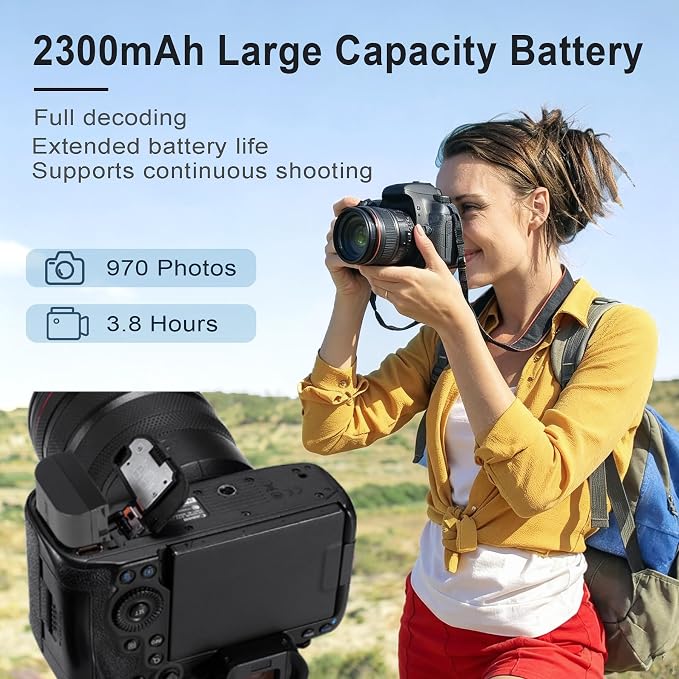 JYJZPB LP-E6P Battery, Upgraded 2300mAh Battery - Image 2