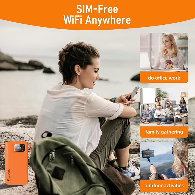 RoamWiFi 4G LTE WiFi Hotspot Router, Portable Mobile Hotspot Device - Image 3