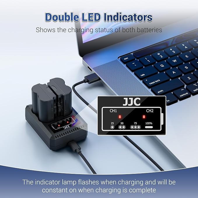 JJC LP-E6 Battery Charger USB Dual Slot - Image 7