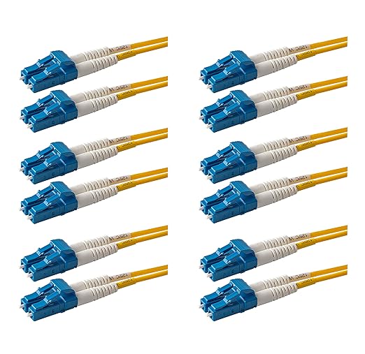 SpeedyFiberTX – 6-Pack 1 Foot LC to LC Fiber Patch Cable, Corning SMF-28 by SpeedyFiberTX