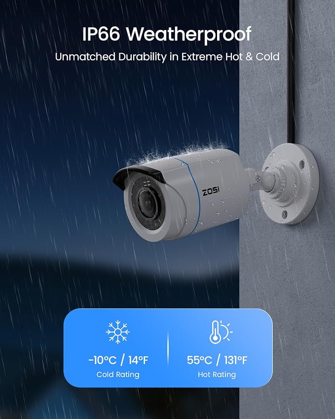 ZOSI H.265+ Full 1080p Home Security Camera System Outdoor Indoor, 5MP-Lite - Image 4