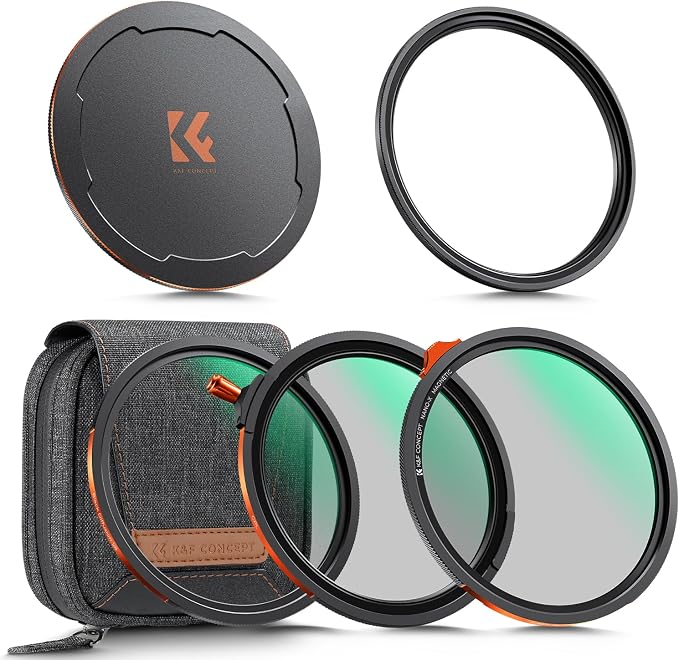 K&F CONCEPT 55mm Magnetic 1s Swap 5-Pack: CPL + VND2-32 + Black Diffusion 1/4 + by KFCONCEPT