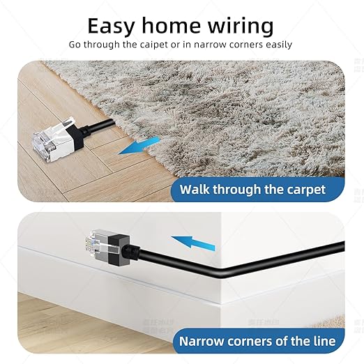 Ultra Slim Cat 6 Ethernet Cable 30 Feet, Flexible Rj45 Cat 6a LAN Cord - Image 4