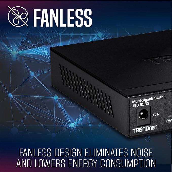 TRENDnet 6-Port Unmanaged Multi-Gig Switch, 4 x 2.5GBASE-T Ports, 2 x 10G SFP+ - Image 4