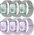 6 Pack Braided Stretchy Bands Compatible by KnossenWatchBand