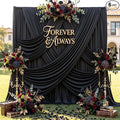 30ftx12ft Wrinkle Free Black Backdrop Curtains by CO-AVE