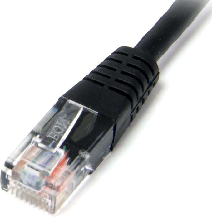 StarTech.com Cat5e Ethernet Cable - 6 ft Black Patch Cable - Molded Short - Image 2