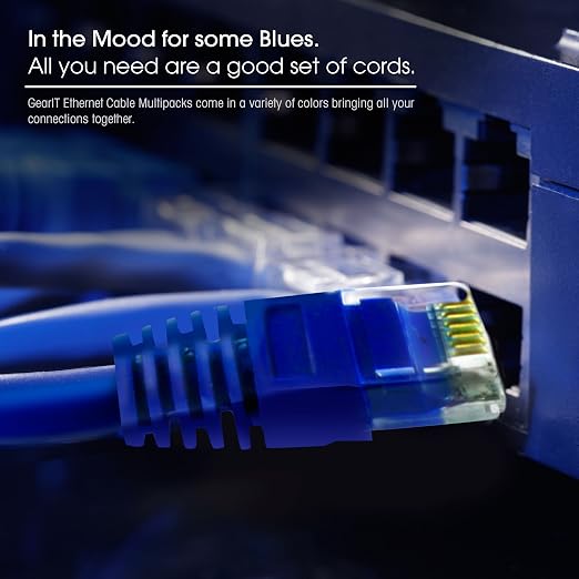 GEARit Cat 6 Ethernet Patch Cable 1 ft Yellow Cat6 Patch Cables 1ft - Image 9