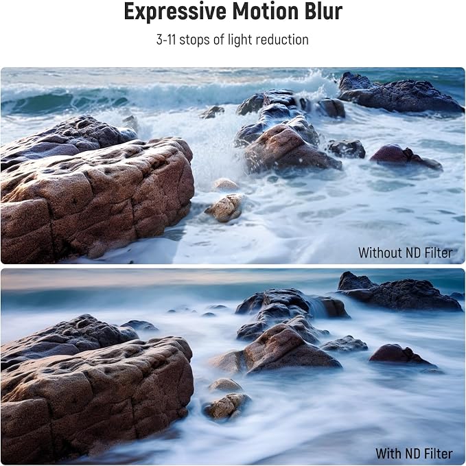 NEEWER 67mm Variable ND Filter, True Color & Hard Stop, 3-11 Stops Adjustable - Image 3