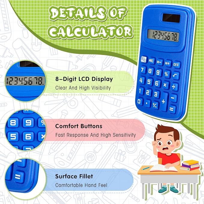 LEIFIDE 48 Pack Pocket Calculator Small Bulk Basic 4 Function Calculator 8 - Image 3