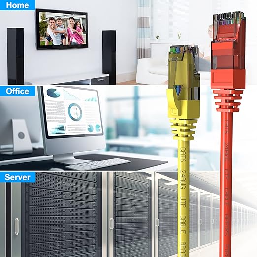 Cat6 Patch Cables 2 Feet, Cat 6 Ethernet Cable, 24AWG CCA Cord, UTP Network - Image 6