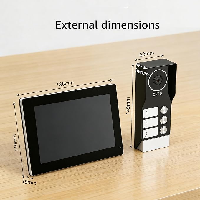 3 Units Apartment Video Intercom System, house video intercom. Wired Video - Image 4